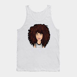 Crazy Curly Afro Tank Top